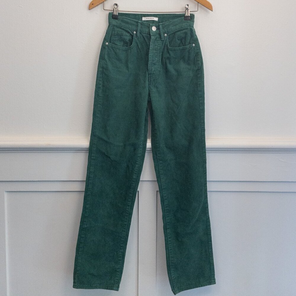 PacSun Green Corduroy Dad Jeans | Size 23 | Relaxed Straight-Leg Fit
